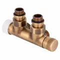 Узел нижнего подключения термостатический SR Rubinetterie угловой 1/2х3/4Е Бронза (левый)