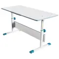 Растущая парта-трансформер Polini kids City D2 120х55 см, белый-синий