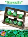 Нефрит Дайсы для ДнД, кости, кубики (DnD, Dungeons and Dragons, Pathfinder, RPG) (набор 7шт)