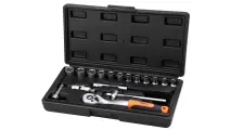 Набор головок AV Steel шестигранных 1/4 17 предметов
