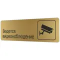 Табличка Ведется видеонаблюдение 30х10 см со скотчем