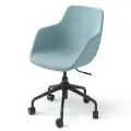 ЗЕЯ компьютерное кресло на колёсиках с механизмом регулировки высоты, обивка: текстиль, синий