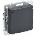 IEK BRITE Роз. с з/к/ш с кр. 16А IP44 РСбш10-3-44-БрГ граф, IEK, арт. BR-R16-16-44-K53