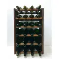 Винный стеллаж из дерева для 24 бутылок коричневый