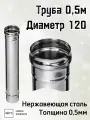 Труба для дымохода 0,5м, диаметр 120, толщина 0,5мм Ferrum