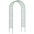 Арка садовая, 230 × 125 × 50 см, для вьющихся растений, металлическая, зелёная, «Сетка», Greengo