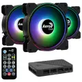 Вентилятор Aerocool Saturn 12F Pro ARGB 120х120x25 черный 6-pin (упак:3шт) (SATURN 12F PRO ARGB) Re