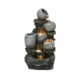 Фонтан Waterfall Горшки, полистоун, с подсветкой, 43x46х75 см