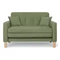Диван-кровать Остин, прямой, 122*77*78, спальное 100*191, велюр олива, Велутто 69