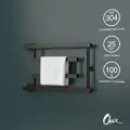 Полотенцесушитель Водяной Onix, модель Vega Turn Left Black 320x500, фокстрот с боковым угловым подключением слева, черный, полный комплект