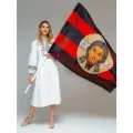 Флаг Спас Нерукотворный Убрус Хоругвь спаси и сохрани 135-90см