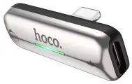 Переходник адаптер HOCO LS27 Dual Lightning Digital Audio Converter, Lightning to Dual Lightning, Серебристый