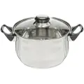 Кастрюля нерж 2,9л стекл. крышка, бакелит. ручки DNN SD-A19-18/SD-A19-6-18