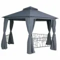 Шатер садовый Naterial Антрацит Нью 4x4x2.75 м сталь серый