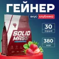 Гейнер для набора массы, 3 кг, Trec Nutrition Solid Mass, вкус: клубника