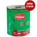 Четвероногий Гурман консервы для собак Мясное ассорти с Говядиной 340г (12 штук)