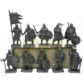 Русские средневековые воины №10-3ЕК (10 н/к) в фанерной коробке набор оловянных солдатиков некрашенных
