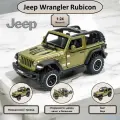 Машинка металлическая инерционная коллекционная масштабная модель 1:24 Jeep Wrangler Rubicon ; Джип Вранглер Рубикон хаки