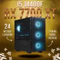 AIR Черный Intel Core i5 14400F, RX 7700 XT 12GB, DDR5 32GB, SSD 2000GB Игровой компьютер