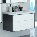 Тумба под раковину Roca Ronda 70 белый глянец/антрацит