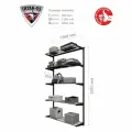 Гардеробная система, система хранения Титан-GS Стеллаж пять полок 1200 черная 350