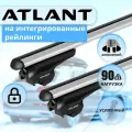 Багажник Атлант на крышу для Toyota Fortuner 5-дв внедорожник 2015-н. в. II , на интегрированные рейлинги, поперечины усиленные типа аэро, 90 кг, 110 см, с замком