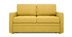 Диван-кровать раскладной PUSHE Бруно 130, велюр, горчичный Simple 15