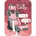 Кресло игровое Knight Catzy серый/розовый