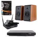 Домашняя караоке система с микрофонами и акустикой SkyDisco Karaoke Home Set 2+B77BT