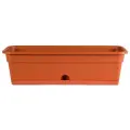 Ящик для цветов Darel Plastic балконный, 12л, 60x20x17 см, терракот