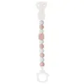 Держатель пустышки Nattou Pacifinder Lapidou, light pink-white