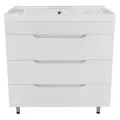 Тумба напольная под раковину Soho 80 Quadro, белая (без раковины)
