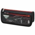 Пенал школьный 2 отделения Юнландия Car, черный, 210х60х90мм, полиэстер, полиэстер, органайзер, 2шт. (270273)
