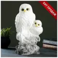 Копилка для денег Совы полярные , полистоун, 20 18 33 см