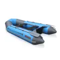 Моторная лодка ПВХ Лидер Тайга-270-М двухместная, с натяжным дном, сварные швы, голубого/серого цвета