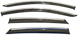 Дефлекторы окон KIA K5 III 2020- с нержавеющим молдингом