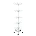 Вертушка, 5 ярусов по 10 крючков, 44×44×165, цвет белый 1шт.