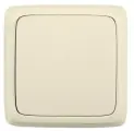 Переключатель одноклавишный наружный с изоляционной пластиной слоновая кость 10А | код ВА10-163-01 | HEGEL (4шт.в упак.)
