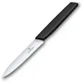 Нож кухонный Victorinox Swiss Modern (6.9003.10W) стальной универсальный лезвие 100мм серрейторная заточка черный