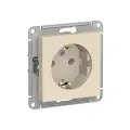 10 шт. Systeme Electric AtlasDesign Бежевая, Розетка c заземлением, 16А, механизм, ATN000243