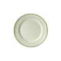 Тарелка Steelite Антуанетт мелкая 225х225х25мм, фарфор, белый-оливковый