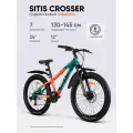 Велосипед горный SITIS CROSSER SCRHD 4.0 24 Green-Orange-White, для подростков на рост 130-150 см, алюминиевая рама