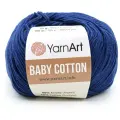 Пряжа для вязания YarnArt Baby Cotton 50гр 165 м хлопок акрил детская 10 мотков 459 синий