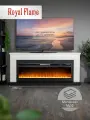 Камин электрический напольный Royal Flame BERGEN 60 белый c очагом Vision 60 LED, с эффектом реального пламени, звуком и обогревом 1,5 кВт