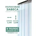 Полосовые завесы ПВХ 2мм/мороз./2,5*1,5м/Комплект с крепежом.