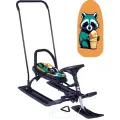 Снегокат Барс Go Go, Ice Raccoon, с П-образным толкателем, 3-14 лет (140)