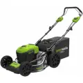 Аккумуляторная газонокосилка Greenworks 2506807 GD40LM46SP (без АКБ и ЗУ), 6 А·ч, без АКБ, 46 см, черный