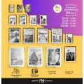 Набор фоторамок 16шт Золото на стену (гарантия целости!), рамки для фотографий, фоторамки для фотографий, комплект коллаж настенные, рамки небьющиеся (10 х 15 см, 15 х 21 см, 21 х 30 см, 30 x 40 см), TENKO DECOR, 16 шт.