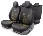 Комплект чехлов на сиденья HOLOGRAM, жаккард, HOL-1102 BK/YE