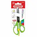 Ножницы детские Пифагор, 130мм, с усилителем, с линейкой, зеленые (236857), 24шт.